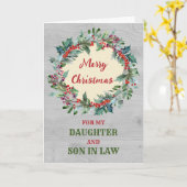 Carte Russe Fille & Fils en droit Joyeux Noël (Fleur jaune)