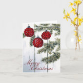 Carte Russe minimaliste Joyeux Noël (Fleur jaune)