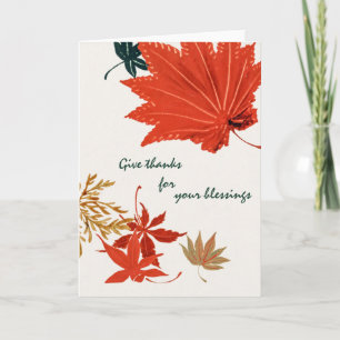 Carte Russe Orange et Gold donnent merci