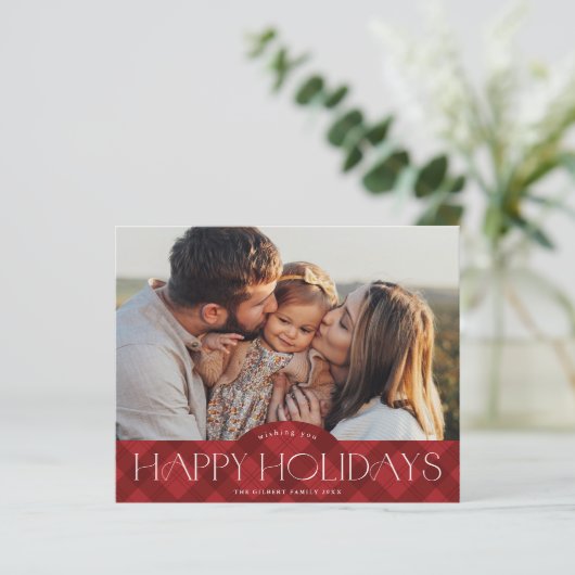 Carte Russe Rouge Plaid Budget Photo Holiday (Debout devant)