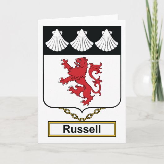 Carte Russell Family Crest (Devant)
