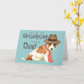 Carte Russell Terrier Papa (Fleur jaune)