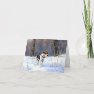 Carte Russell Terrier Qu'il neige Noël
