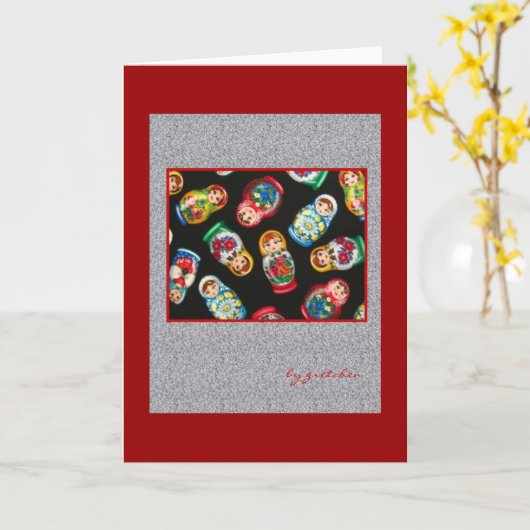 Carte Russian Nesting (Fleur jaune)