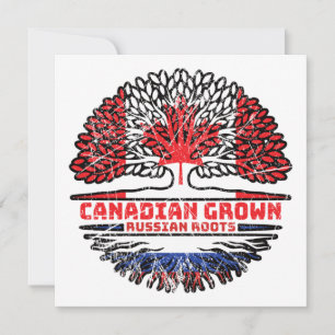 Carte Russie Russie Canada drapeau des racines de l'arbr