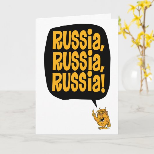 Carte Russie, Russie, Russie ! ! ! (Fleur jaune)