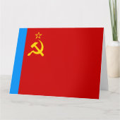 Carte Russie soviétique Drapeau, URSS, CCCP, Communisme, (Devant)