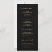 Carte Rust & Bloom Moody Automne Floral Wedding Programm (Dos)