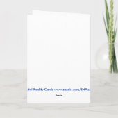 Carte Rust & Blue Stripes avec boucle de cuivre Annivers (Dos)