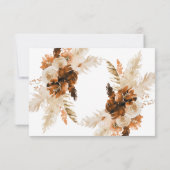 Carte Rust Bohème Et Pampas Mariage Grass RSVP (Dos)