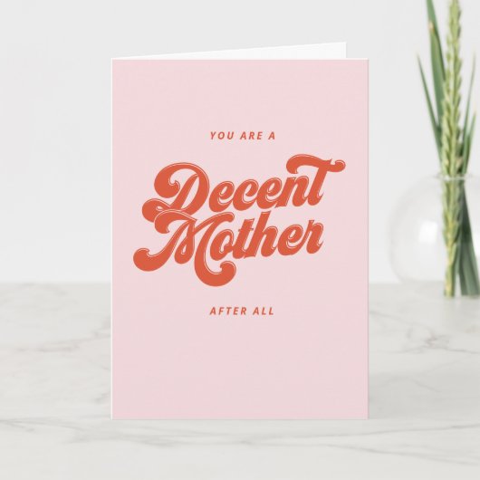 Carte Rust Disco Lettering Decent Mother's Day Card (Devant)