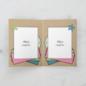 Carte Rustic 1st Anniversary made for each other pink (Intérieur)