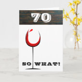 Carte Rustic 70 Alors quel verre de vin rouge 70e annive (Fleur jaune)