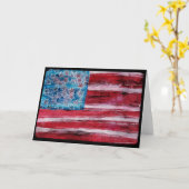 Carte Rustic American Flag (Fleur jaune)