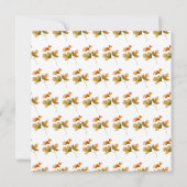 Carte Rustic Autumn Fall Leaves Square Thanksgiving  (Dos)