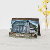Carte Rustic Barn (Fleur jaune)