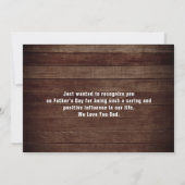 Carte Rustic Barn Wood 3 Photo Collage Fête des pères Ca (Dos)