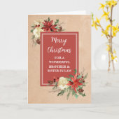 Carte Rustic Brother & Sister Law Joyeux Noël (Fleur jaune)