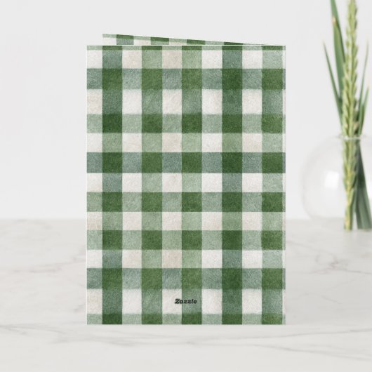 Carte Rustic Brown Deer Cream Green Christmas Scarf (Dos)