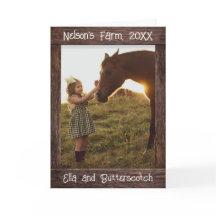 Rustic Brown Wood Text Editable Faux Photo Frame