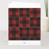 Carte Rustic Buffalo Plaid Married First Christmas  (Dos)