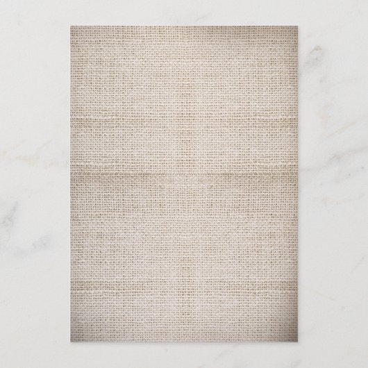 Carte Rustic Burlap String Lights Détails du Maria (Dos)