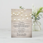 Carte Rustic Burlap String Lights Détails du Maria (Debout devant)