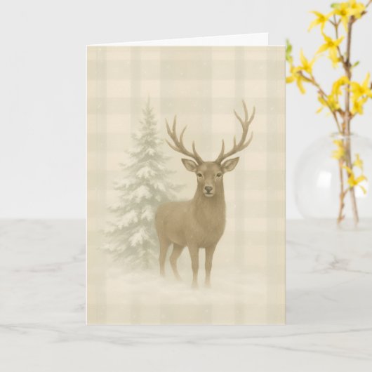 Carte Rustic Christmas Card (Fleur jaune)
