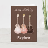 Carte Rustic Country Guitar Joyeux anniversaire Nephew (Devant)