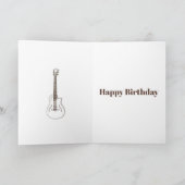 Carte Rustic Country Guitar Joyeux anniversaire Nephew (Intérieur)