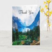 Carte Rustic Country Mountains Nature Mariage Merci (Fleur jaune)