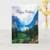 Carte Rustic Country Mountains Pittoresque Nature Annive (Fleur jaune)