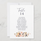 Carte Rustic Earth Table Numéro de siège Cartes (Devant)