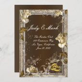 Carte Rustic Elegance Rose blanche (Devant / Derrière)