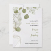 Carte Rustic Elegant Botanical Enregistrer la date (Devant)