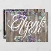 Carte Rustic Elegant White Typography Mariage photo (Devant / Derrière)