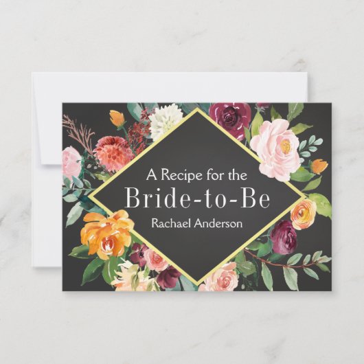 Carte Rustic Fall Floral Favorite Recette (Devant)