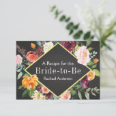 Carte Rustic Fall Floral Favorite Recette (Debout devant)