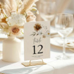 Carte Rustic Fall Floral Numéro de table<br><div class="desc">Elégant Chaussée Florale automne carte numéro de table. Le design se poursuit à l'arrière. Pour commander le tableau des places, customisez simplement chaque carte avec le numéro de table et le nom du couple, puis ajoutez-les à votre panier. Il est conçu pour correspondre parfaitement à notre collection de mariages. Objets...</div>