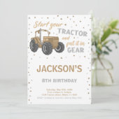 Carte Rustic Farm Party pour garçons (Debout devant)