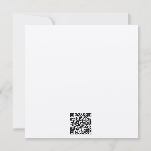 Carte Rustic Farmhouse Barn Script QR code Fête des mari (Dos)