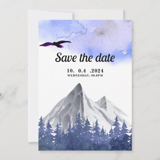 Carte Rustic Forest Outdoor Invitation Card (Dos)