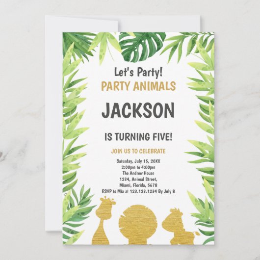 Carte Rustic Forest Party (Devant)