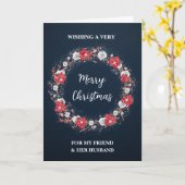 Carte Rustic Friend & Son Mari Joyeux Noël (Fleur jaune)