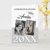 Carte Rustic Graduate 2 - Diplôme photo (Fleur jaune)