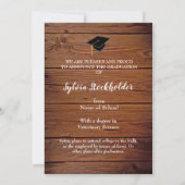 Carte Rustic Graduation Announcement with photo (Dos)
