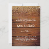 Carte Rustic High School Graduation Announcement - photo (Dos)