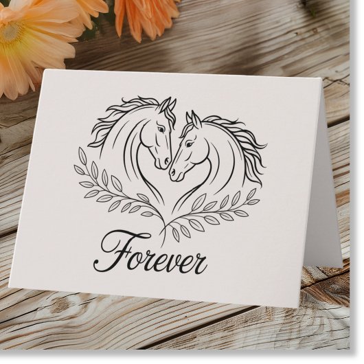 Carte Rustic Horse Pays Western Mariage Love