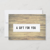 Carte Rustic Kraft Beach Wash Certificat cadeau personna (Devant)