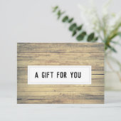 Carte Rustic Kraft Beach Wash Certificat cadeau personna (Debout devant)